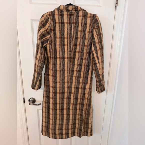 Sage the Label Walked Alone Coat - Brown/Tan Plaid - Picture 2 of 3